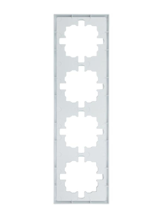 Рамка 4-мест. горизонт. ZIMA бел. LEZARD 704-0200-149