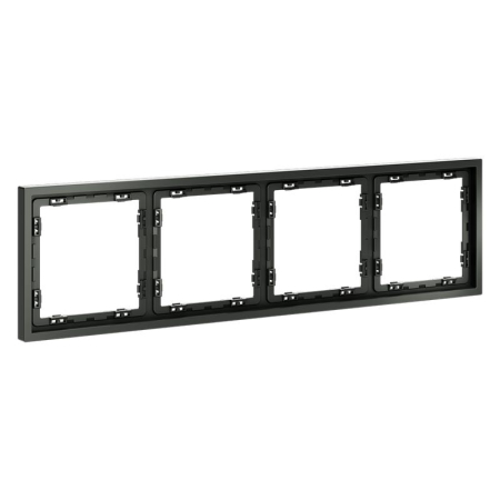 Рамка 4-м S70 пластик. титан Voltum VLS100406