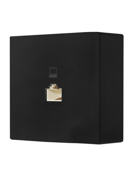 Розетка компьютерная.1-м ОП RJ45 LETO черн. бархат LEZARD 752-4200-139